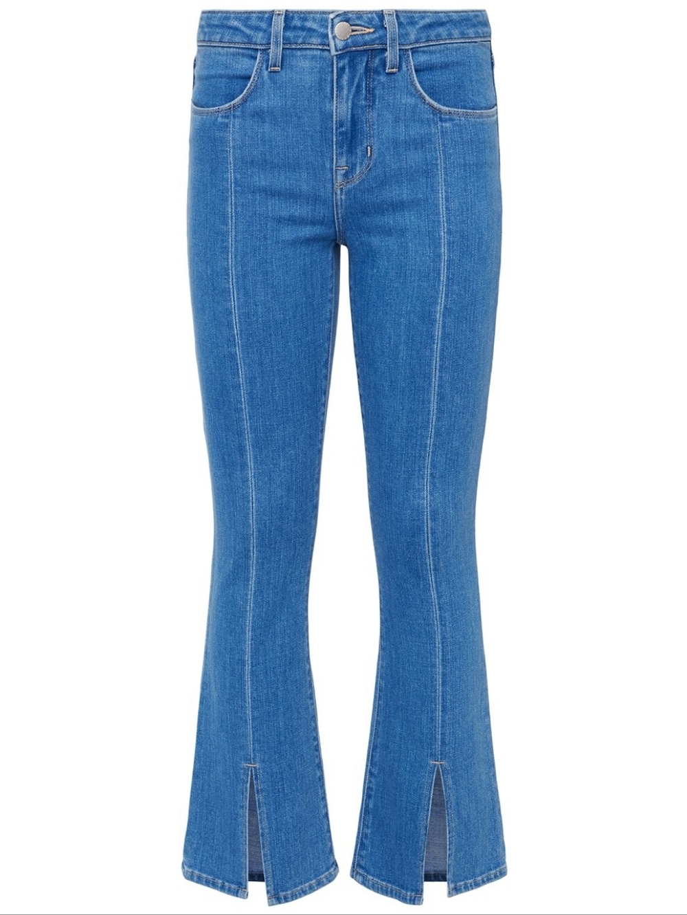 L’AGENCE Rue Vienna Crop Baby Bootcut Jean, Size 25, Blue Wash